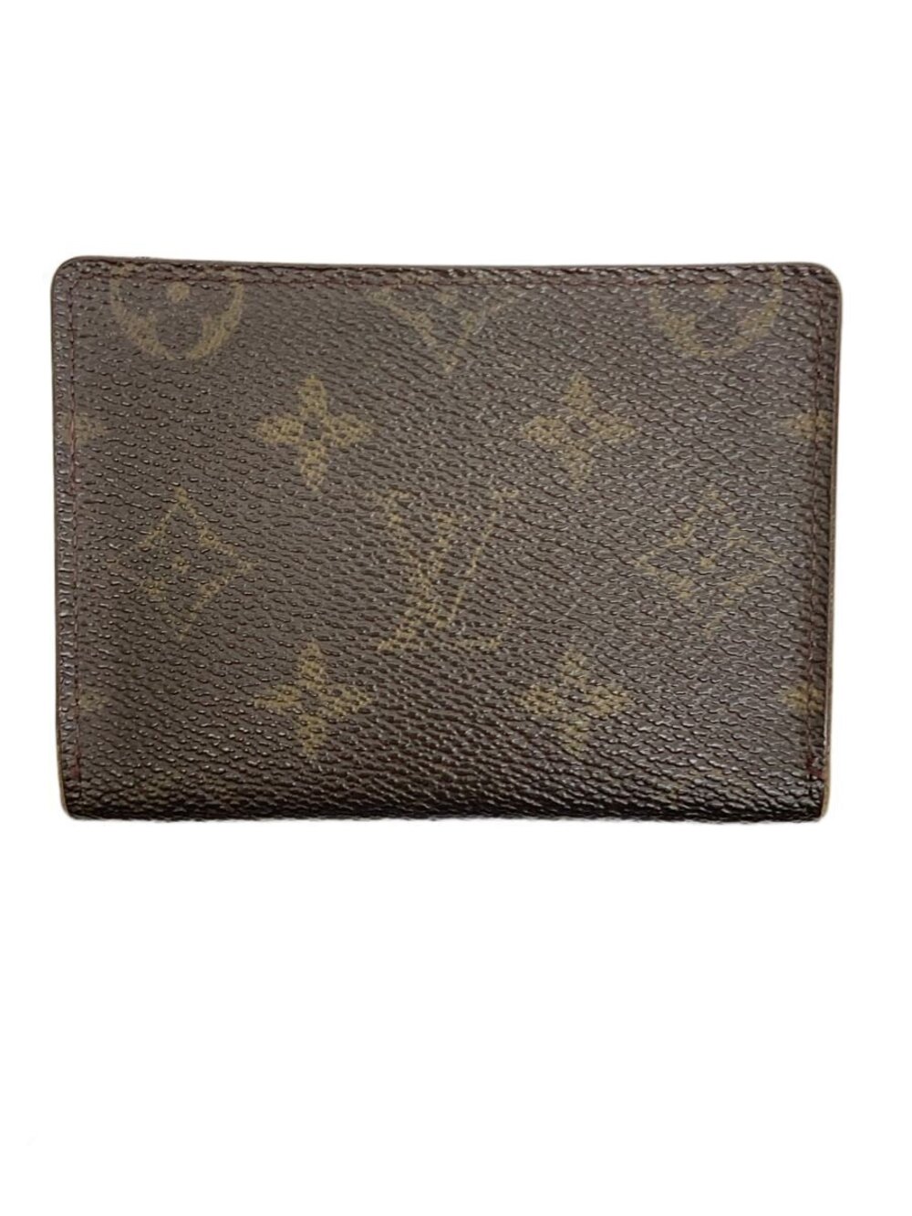 LOUIS VUITTON Porte Wallet Cartes Vertical Monogram Canvas Brown All over